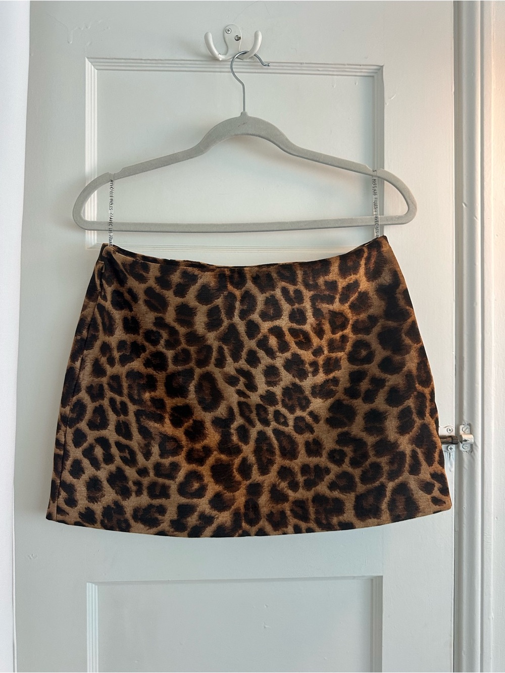 Avec Les Filles Leopard Print Mini Skirt - Brown & Black